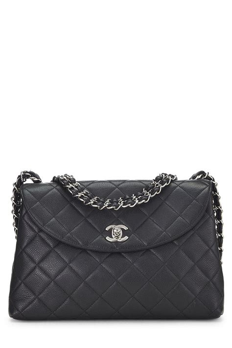 Chanel Caviar Round Flap Bag 